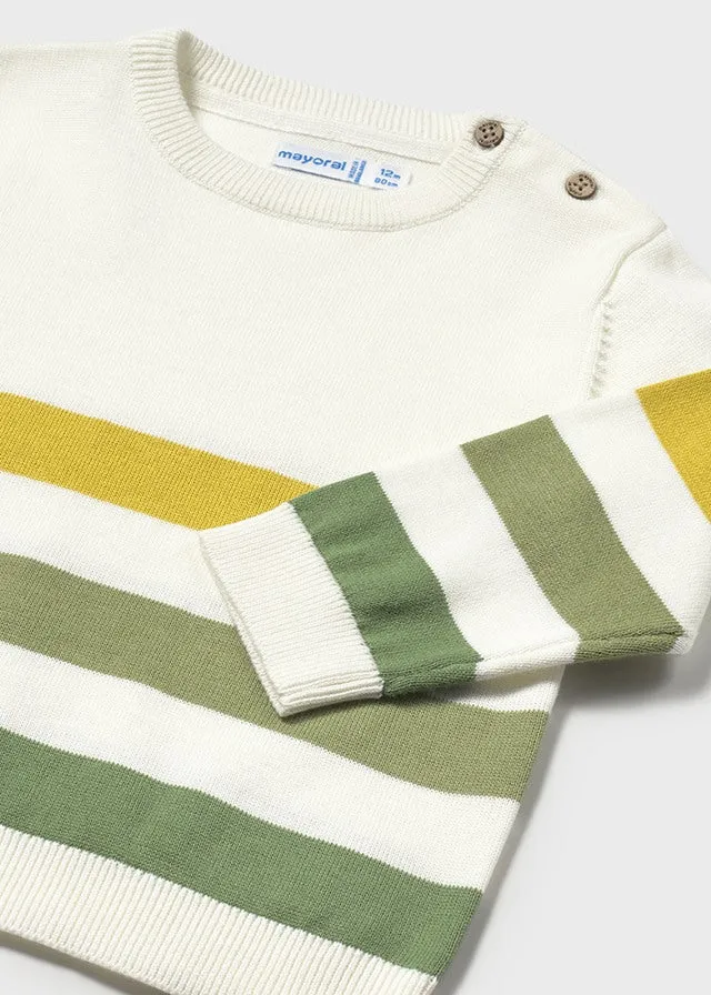 Pre-Order Mayoral 1108 Sage Polo Shirt, Mayoral 1582 Denim Jeans and Mayoral 1301 Stripe Jumper