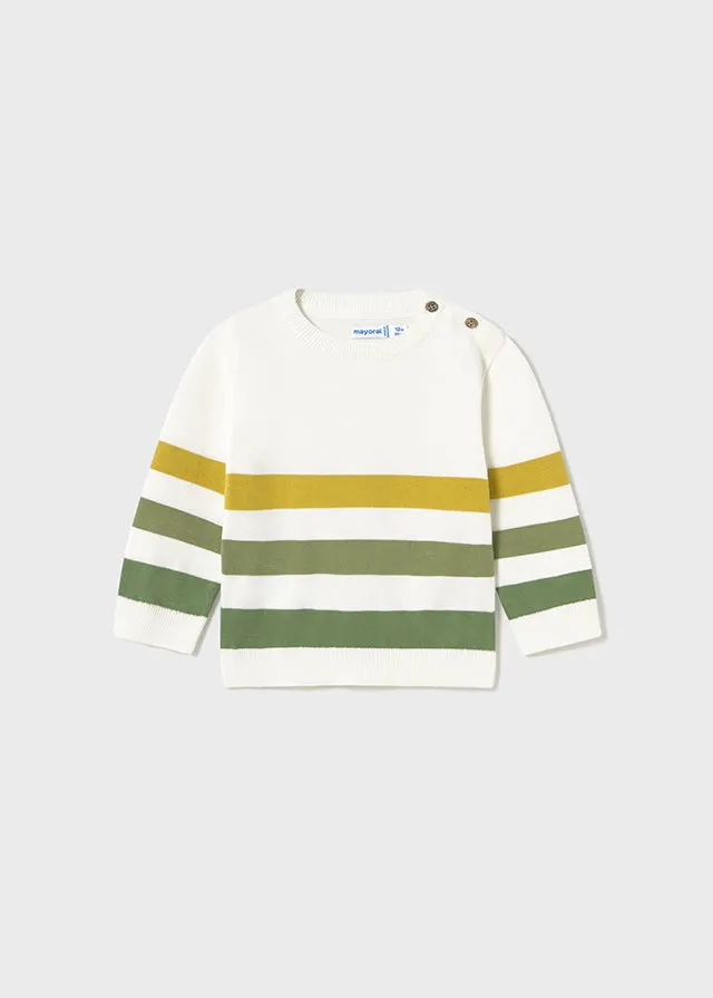 Pre-Order Mayoral 1108 Sage Polo Shirt, Mayoral 1582 Denim Jeans and Mayoral 1301 Stripe Jumper