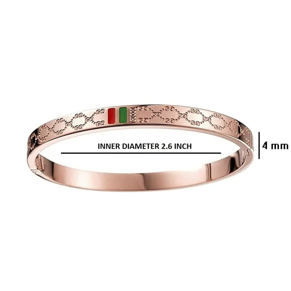 Premium Quality Stainless Steel Gold Plated Fashion Bracelet Bangle for Men & Women