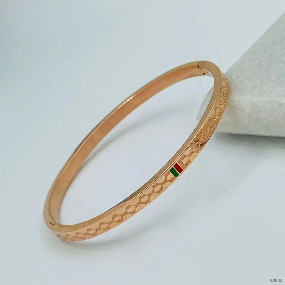 Premium Quality Stainless Steel Gold Plated Fashion Bracelet Bangle for Men & Women