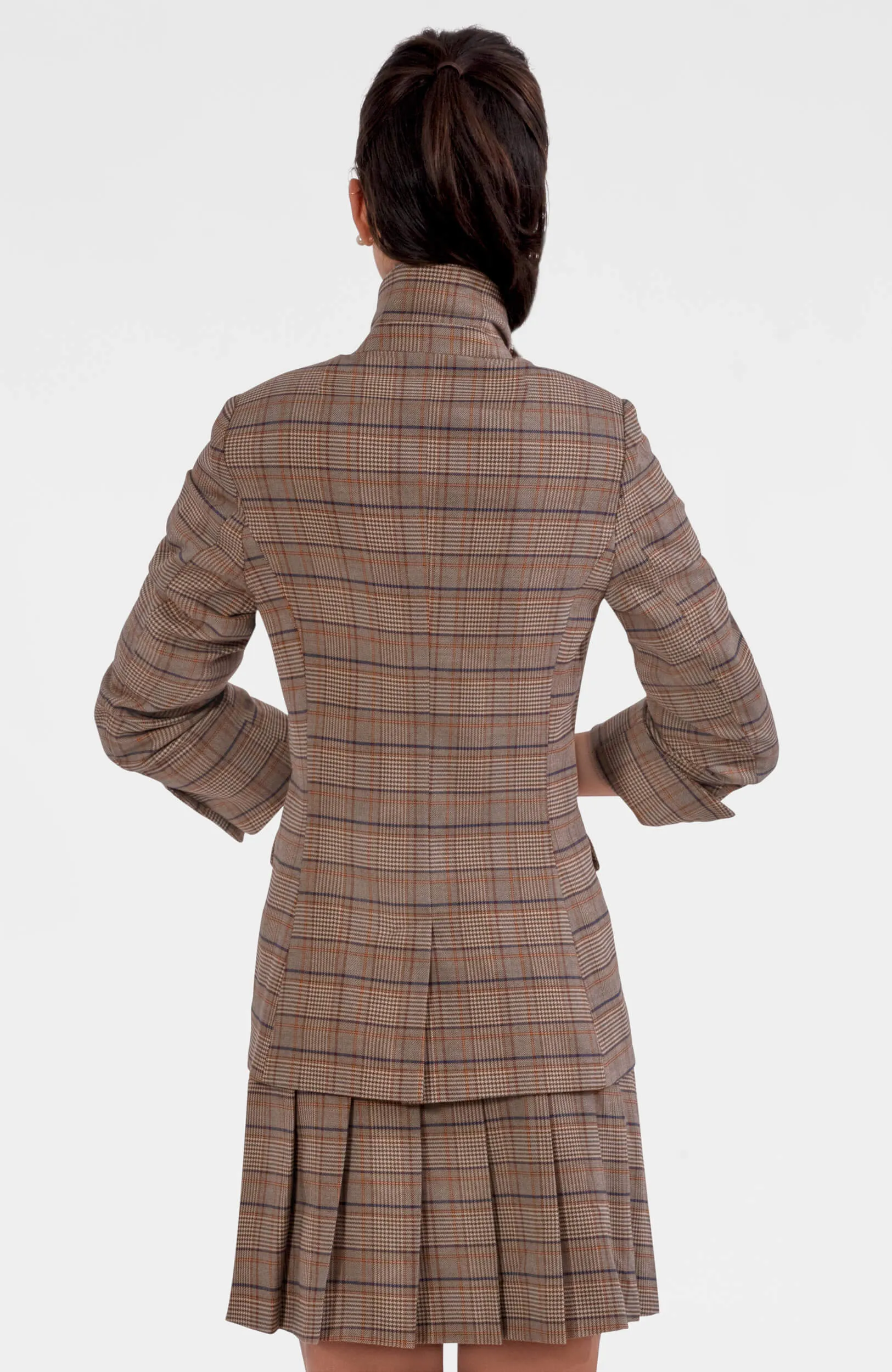 Preppy Plaid Blazer - Khaki