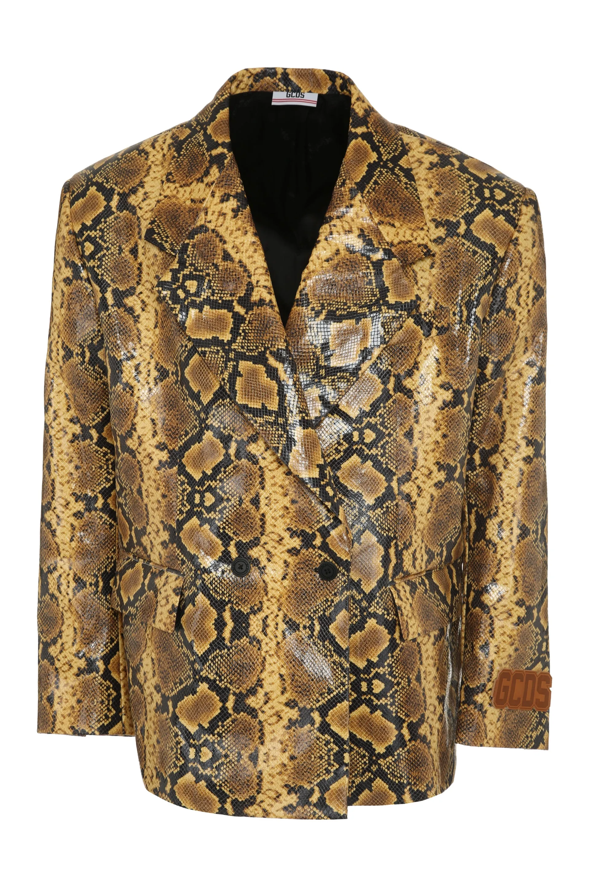 Printed double-breasted jacket