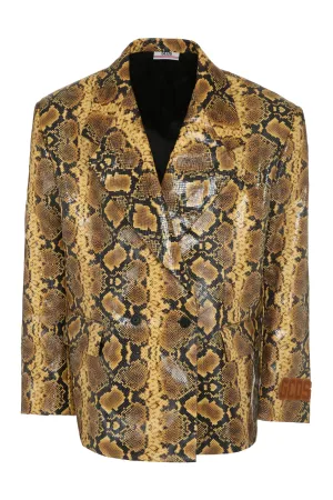 Printed double-breasted jacket