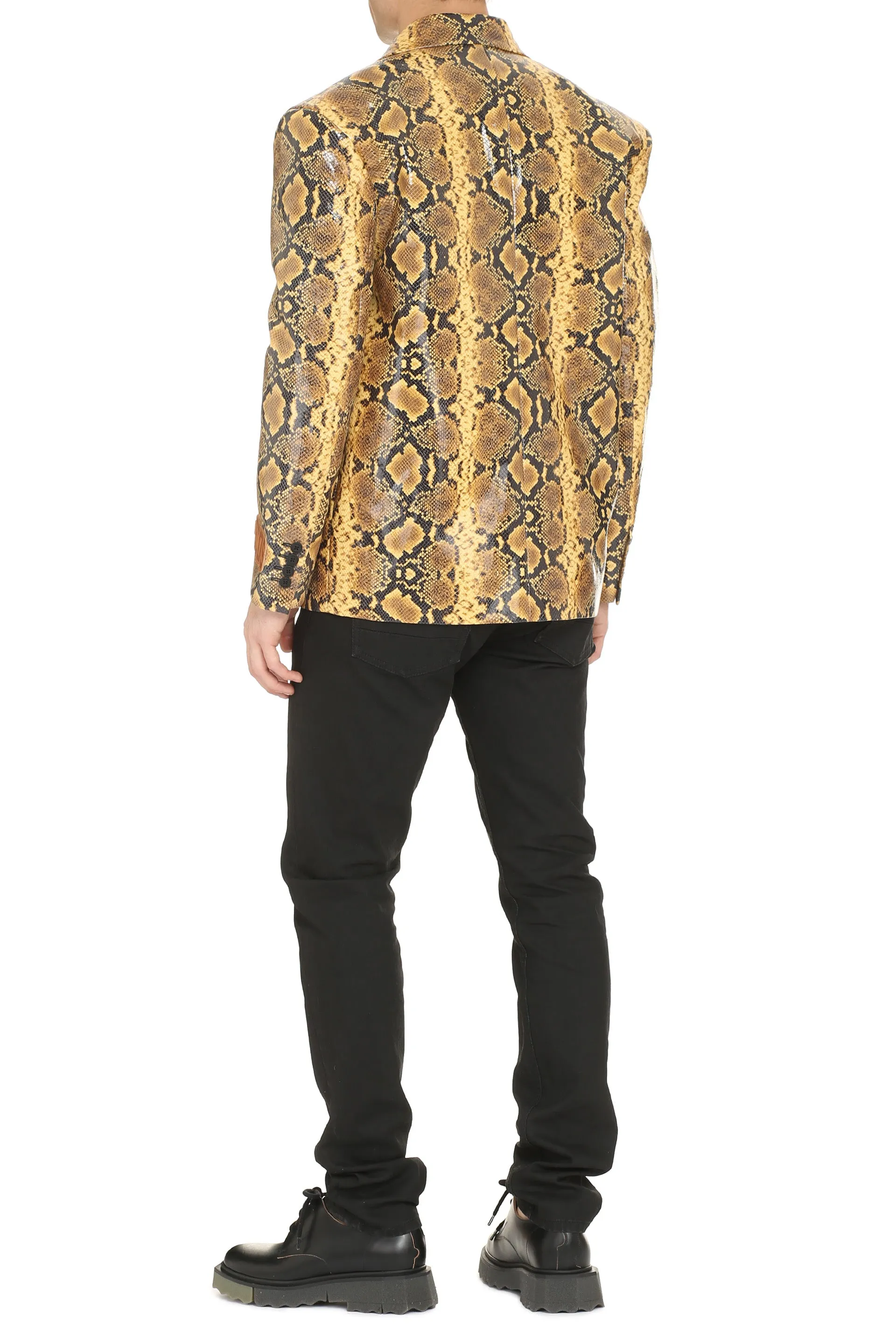 Printed double-breasted jacket