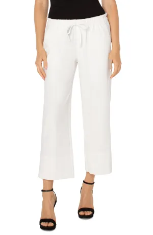 Pull On Tie Waist Wide Leg