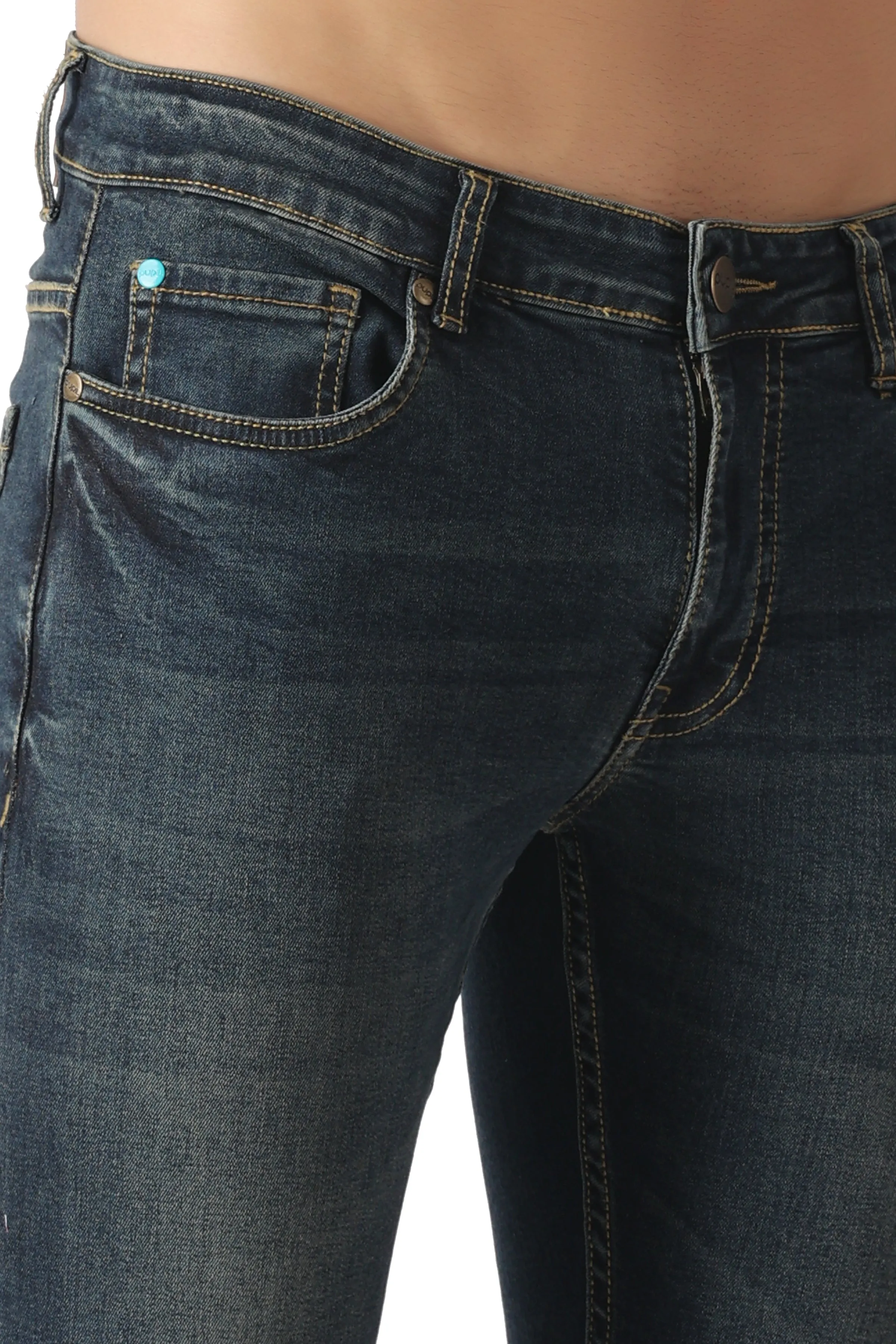 Pupil London Dark Blue Skinny Fit Jeans
