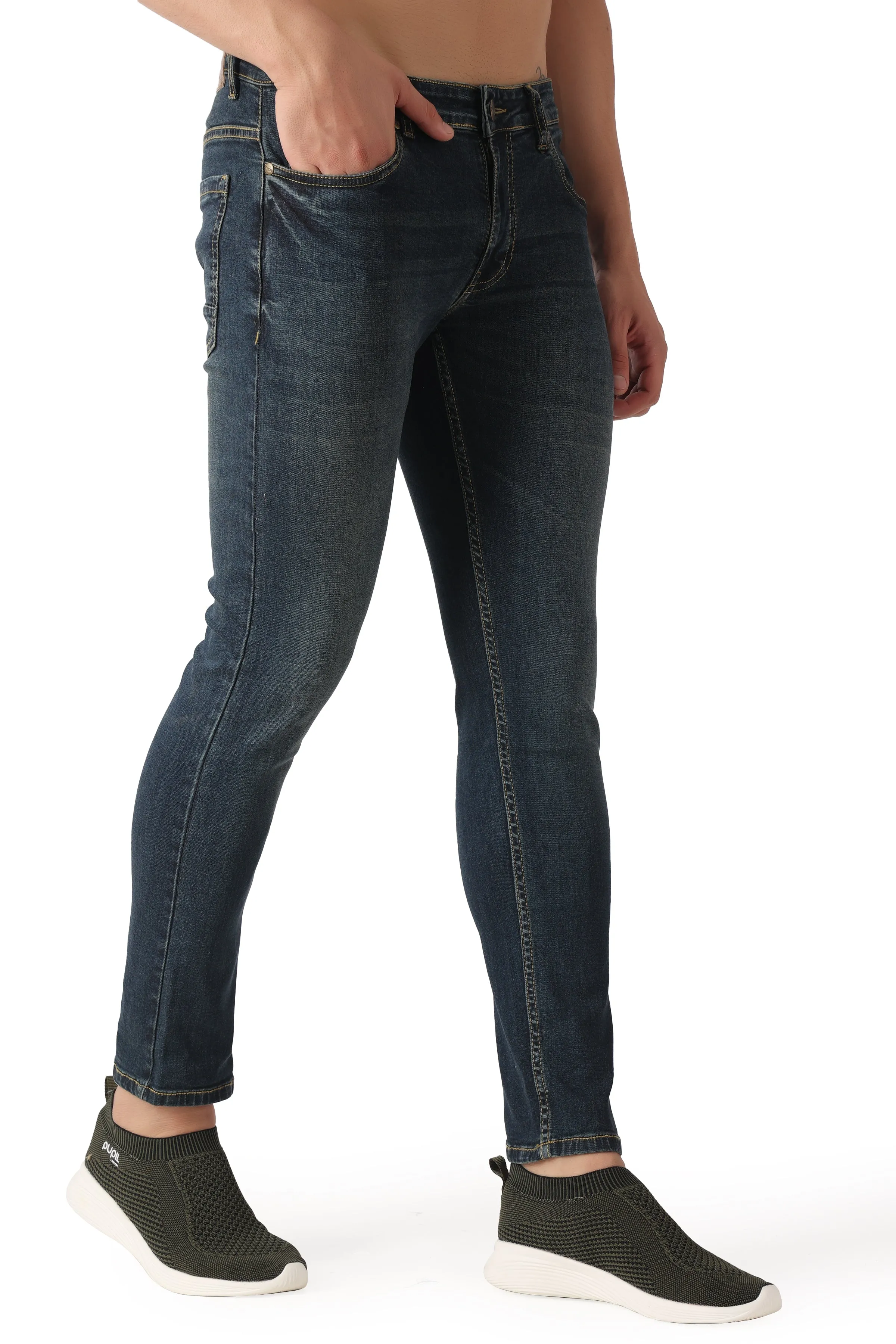 Pupil London Dark Blue Skinny Fit Jeans