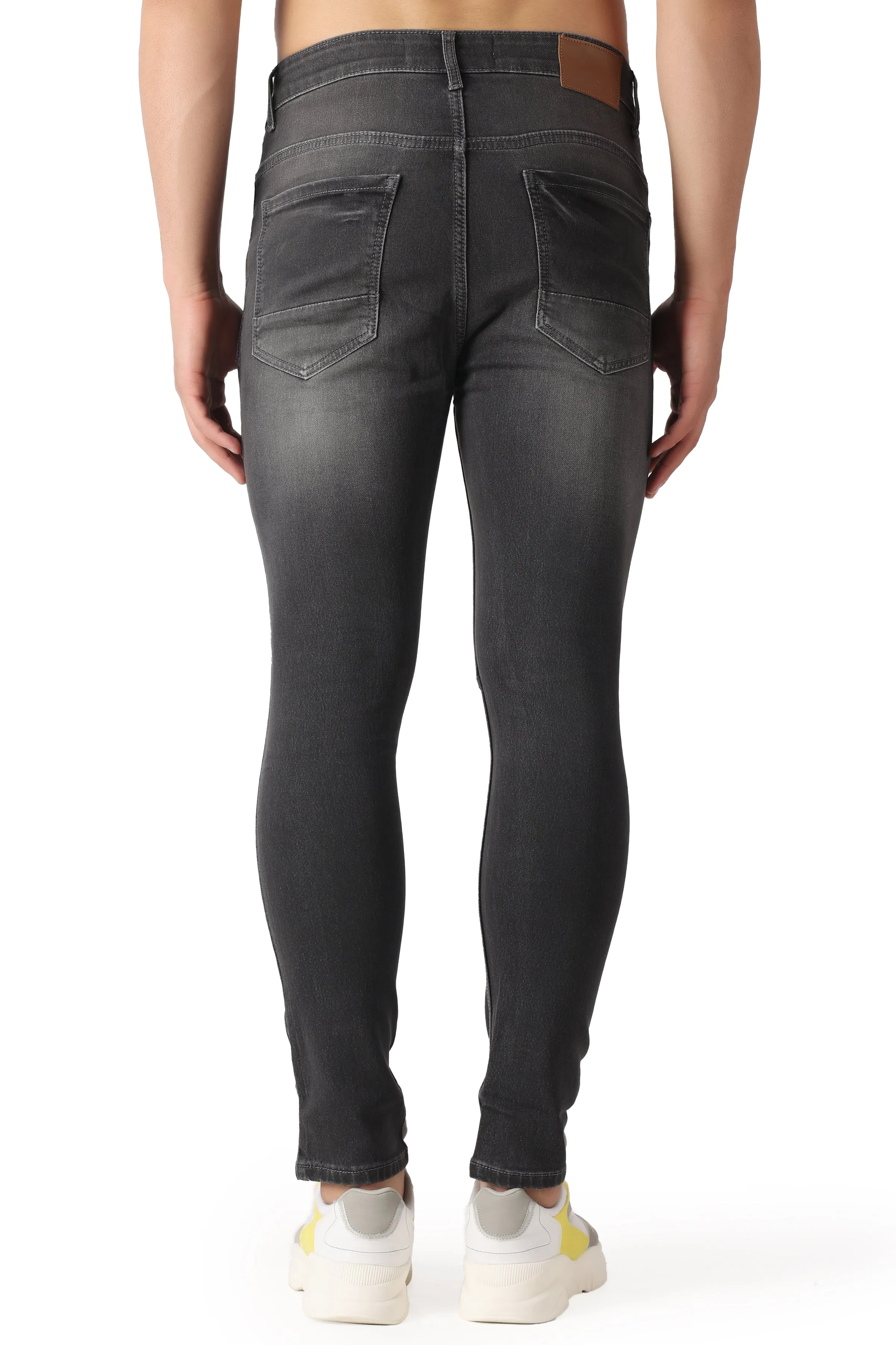 Pupil London Dark Grey Tapered Fit Jeans