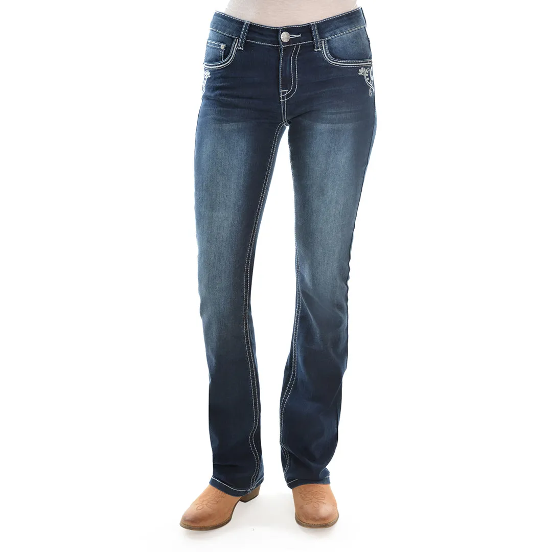 Pure Western Rosie Boot Cut Jean Dark Night