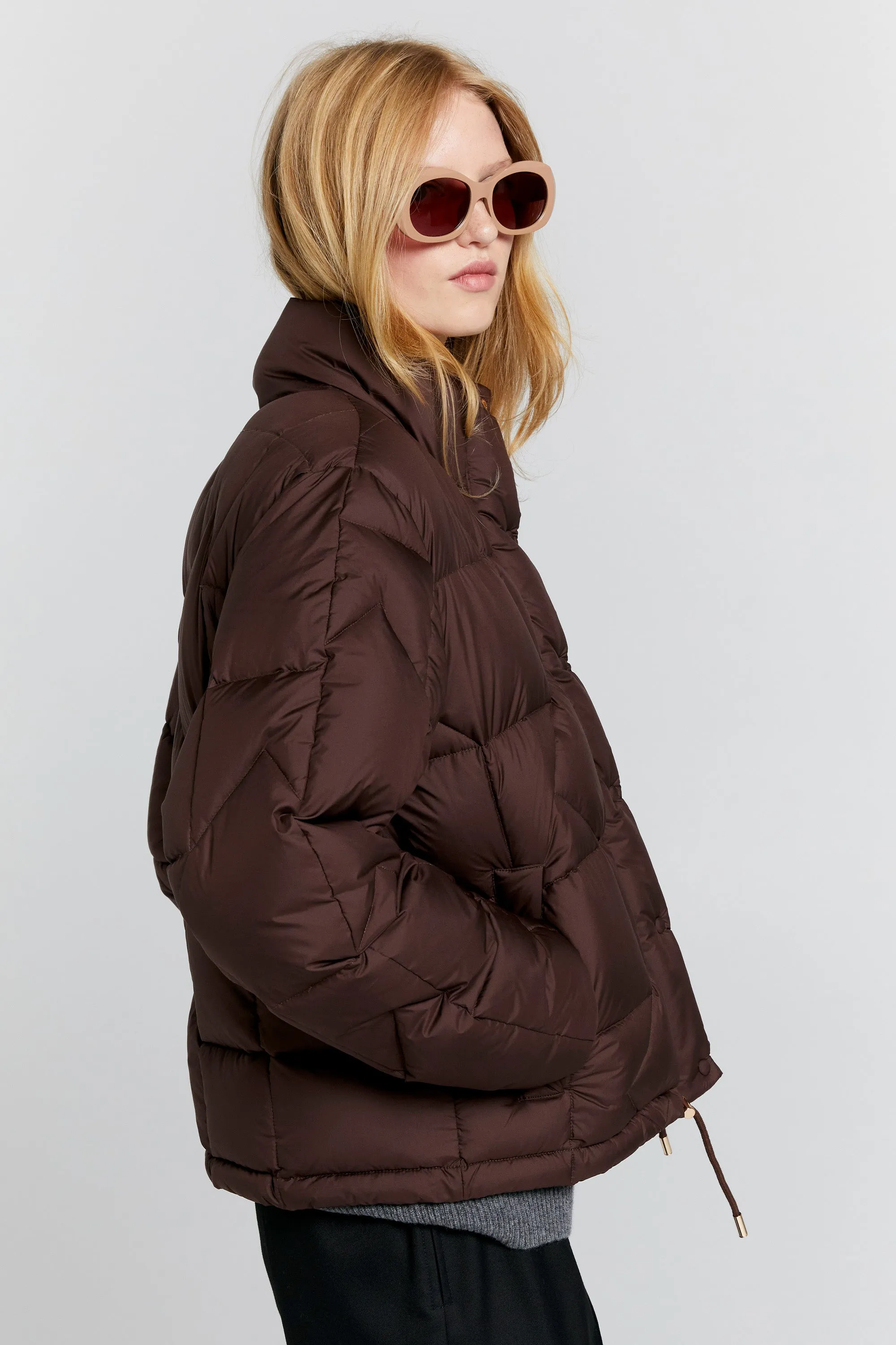 Quest Monogram Down Puffer Mahogany