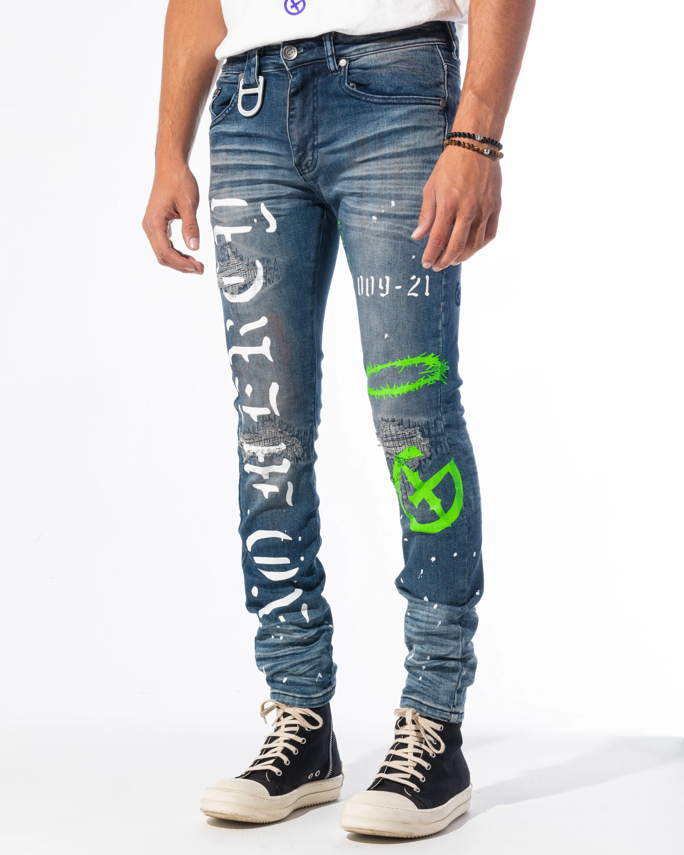 "ACCOMPLICE" DENIM (GREEN)