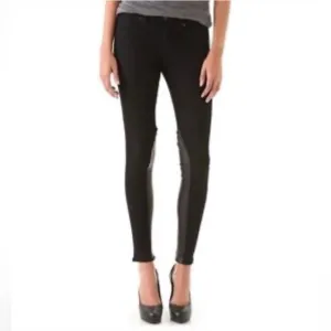 Rag &amp; Bone Jeans Midnight Blue Jodhpur Skinny Jeans with Lambskin detail on legs