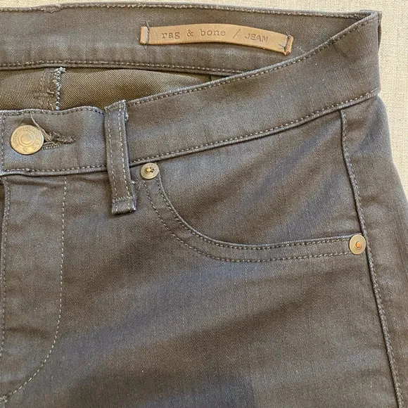 Rag &amp; Bone Jeans Midnight Blue Jodhpur Skinny Jeans with Lambskin detail on legs