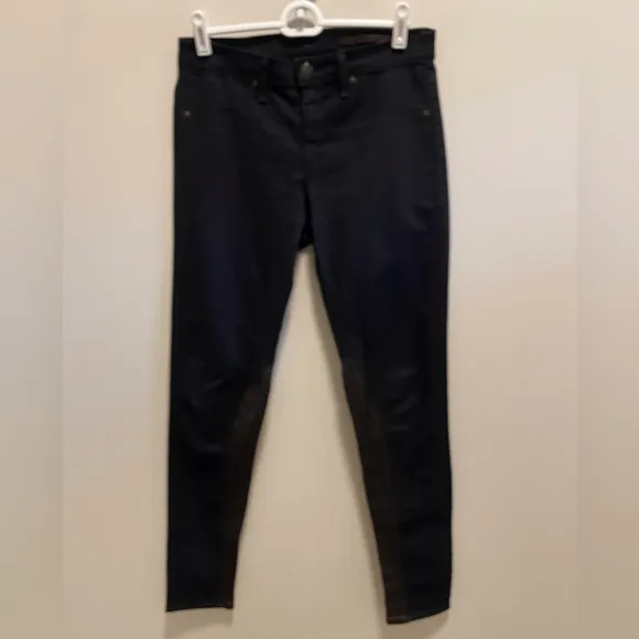 Rag &amp; Bone Jeans Midnight Blue Jodhpur Skinny Jeans with Lambskin detail on legs