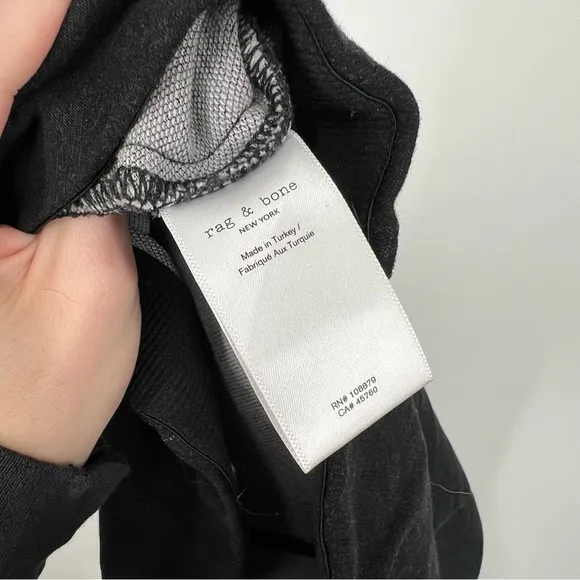 Rag and Bone Black Nina High Rise Pull On Jeans in Clean Dorset