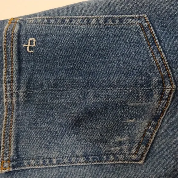 Rag and Bone Cate Mid Rise Hazy Daze Distressed Frayed Hem Ankle Skinny Jeans 27