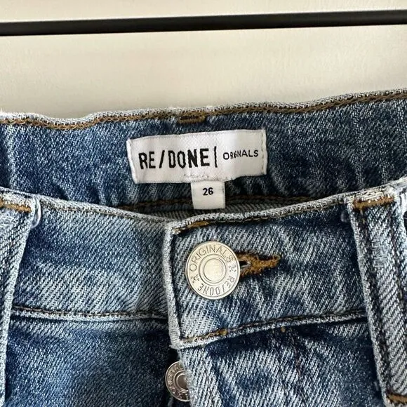 Re/Done Originals High Rise Ankle Crop Jeans