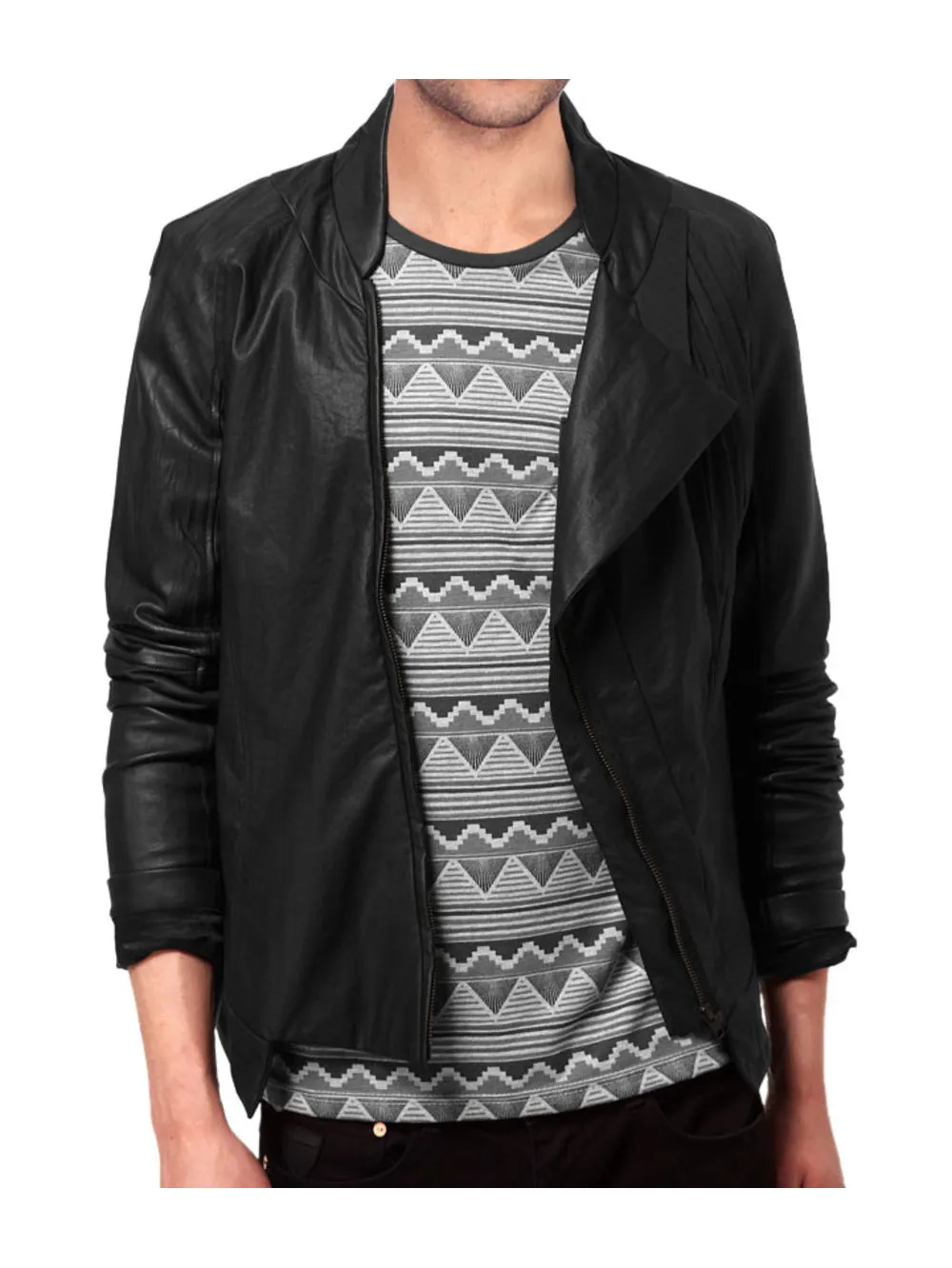 Refined Gentleman Leather Jacket