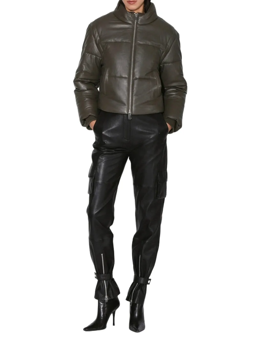 Refined Satin Luxe Leather Jacket
