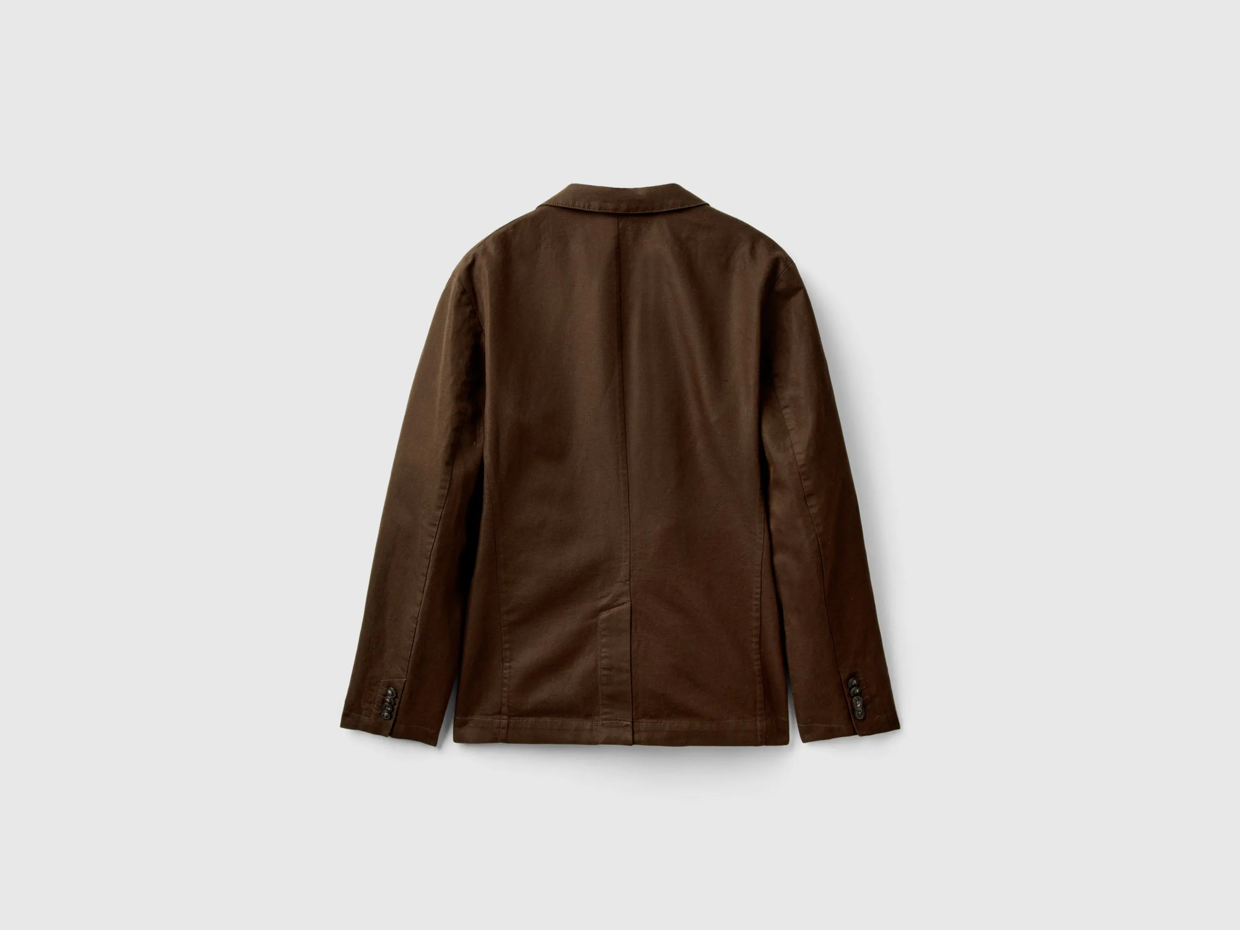 Regular Fit Notched Lapel Collar Solid Blazer