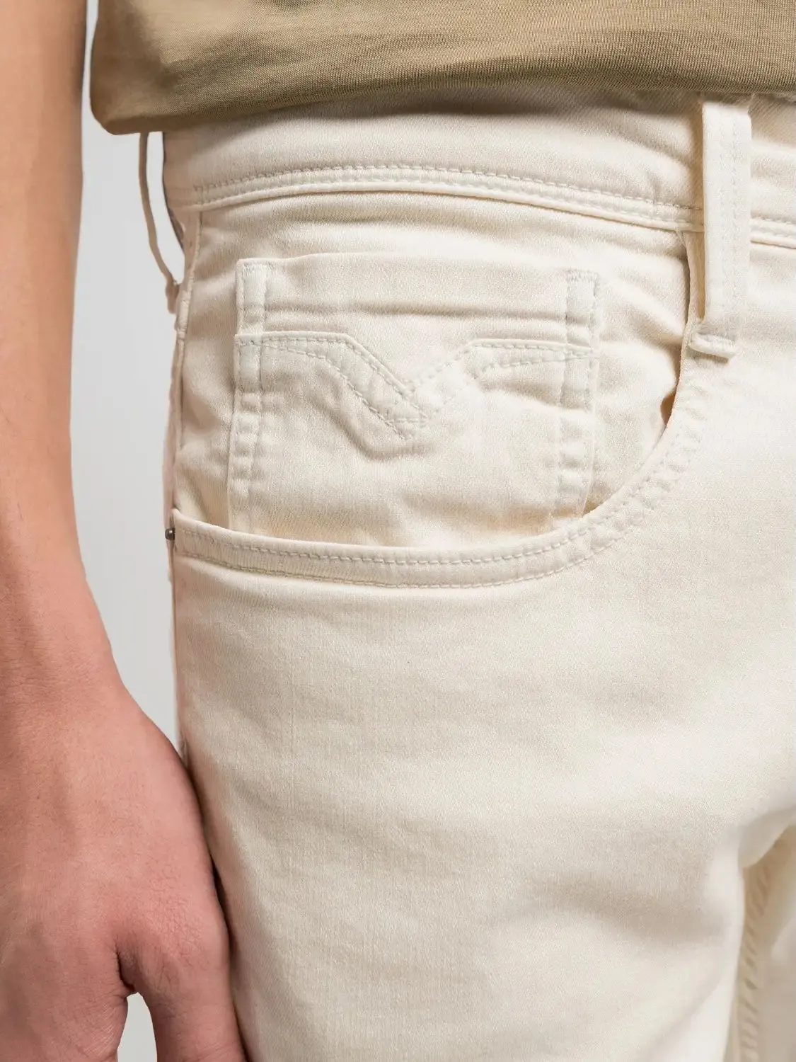 Replay Beige Anbass Slim fit Jeans
