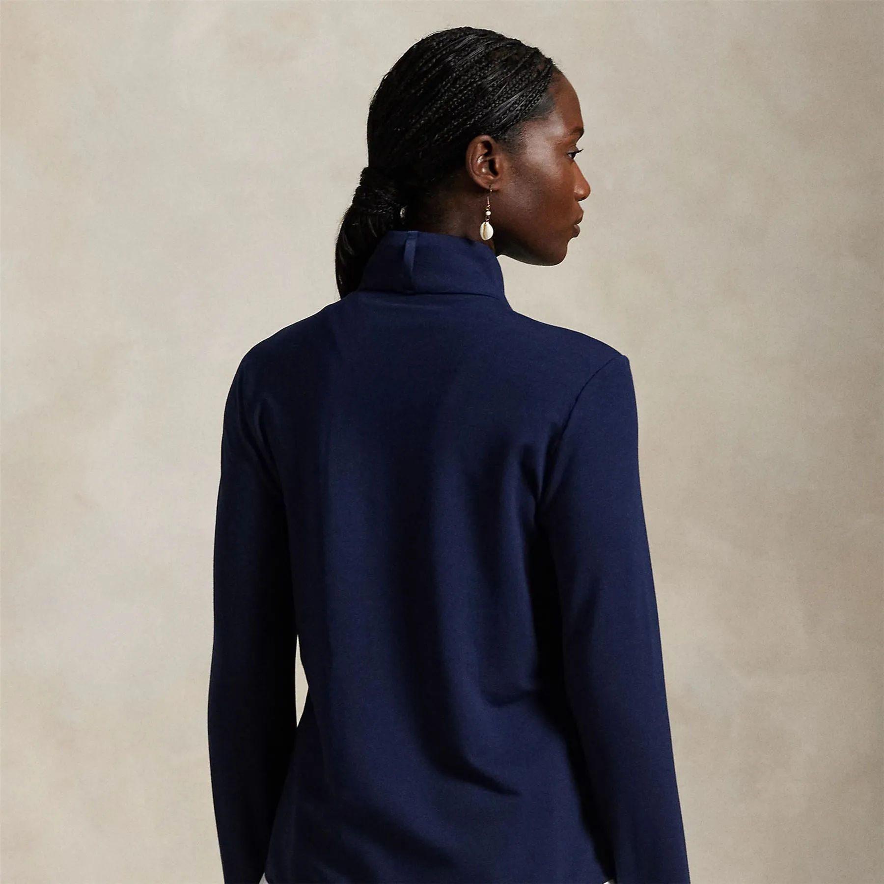 RLX Full Zip Perforated Wool Jacket Refined Navy