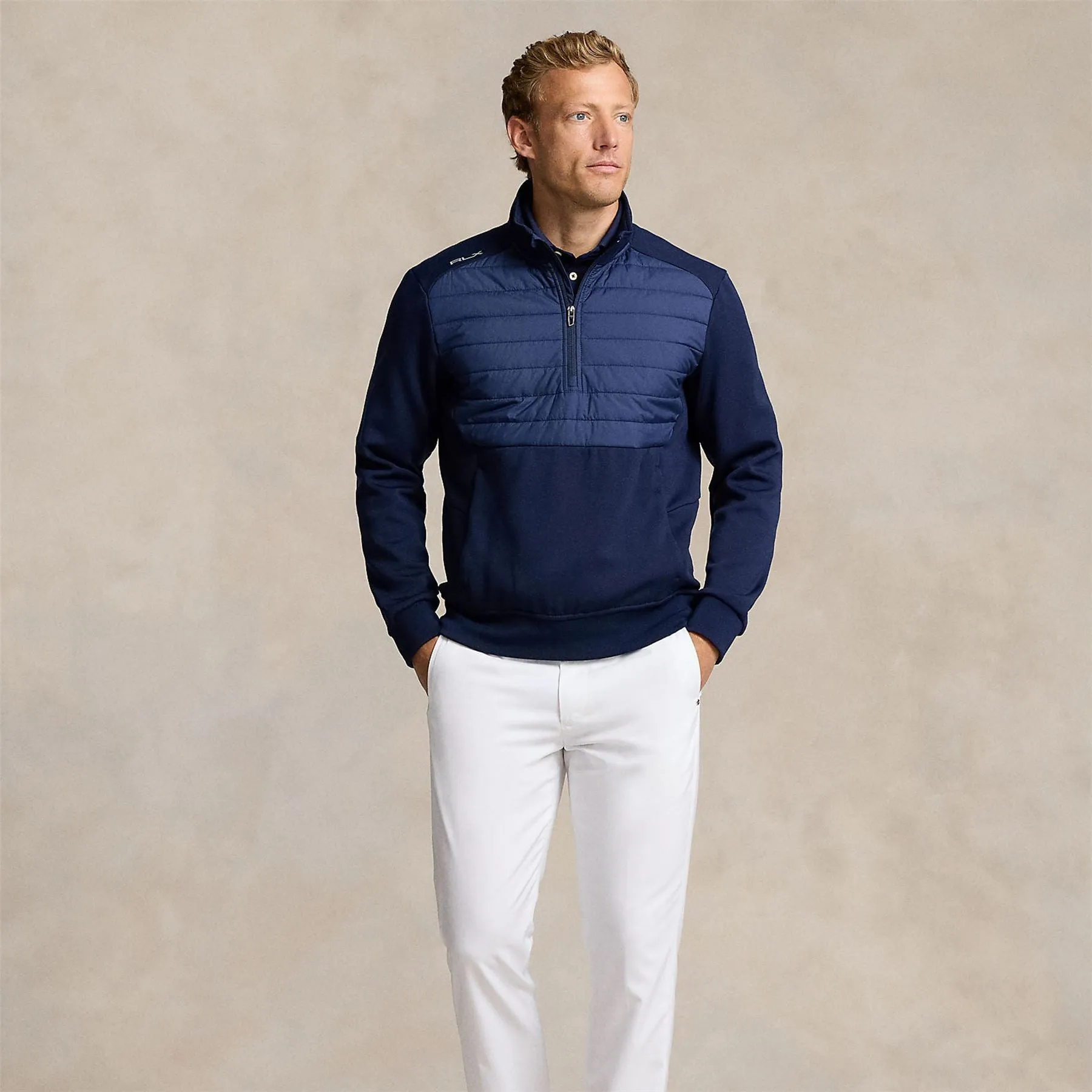 RLX Heavytech Wool Half Zip Jacket Refined Navy