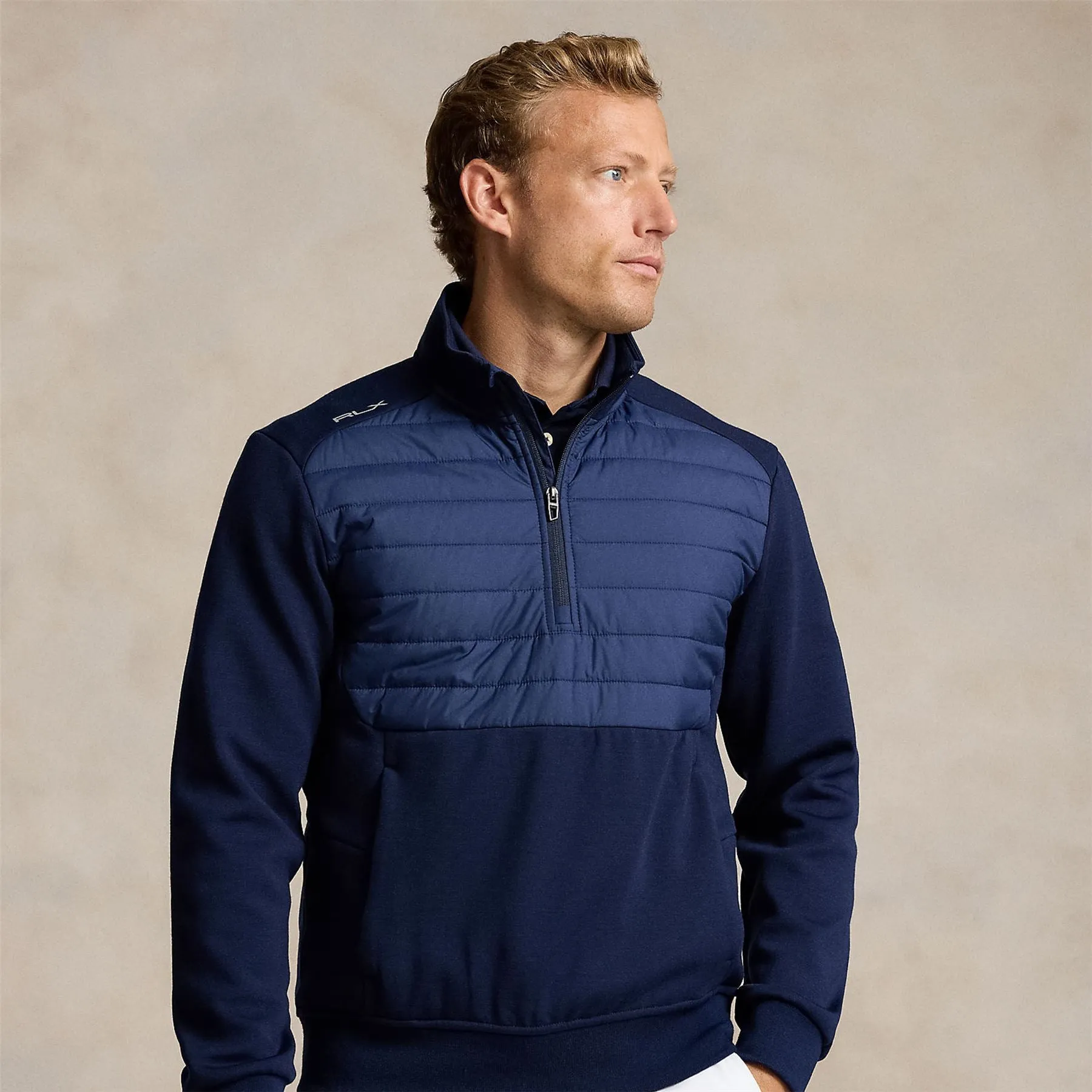 RLX Heavytech Wool Half Zip Jacket Refined Navy