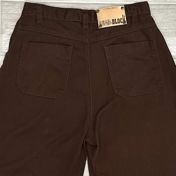 Road Block Vintage High Rise Cropped Capri Barrel Leg Jeans in Brown Size 30