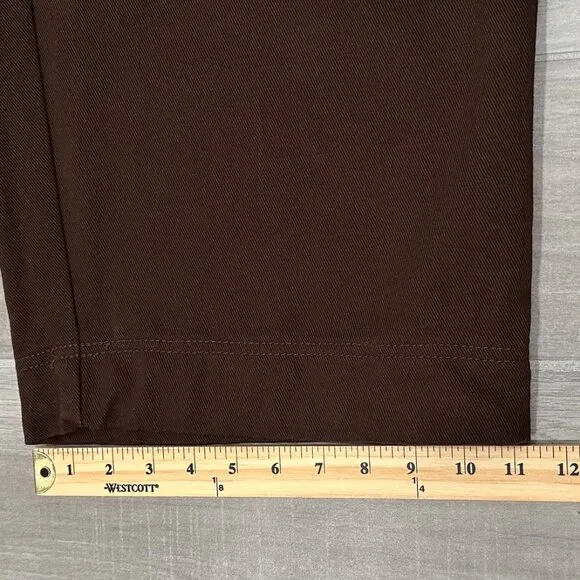 Road Block Vintage High Rise Cropped Capri Barrel Leg Jeans in Brown Size 30