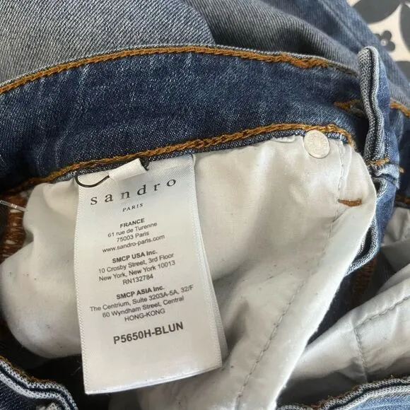 Sandro Markus Raw Hem Slim Jeans