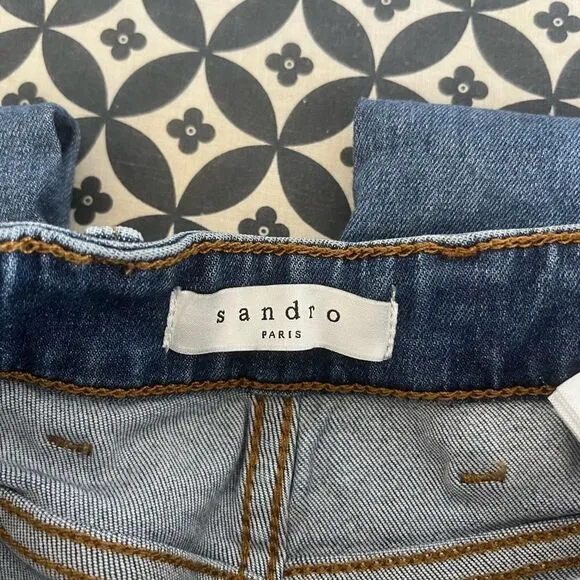 Sandro Markus Raw Hem Slim Jeans