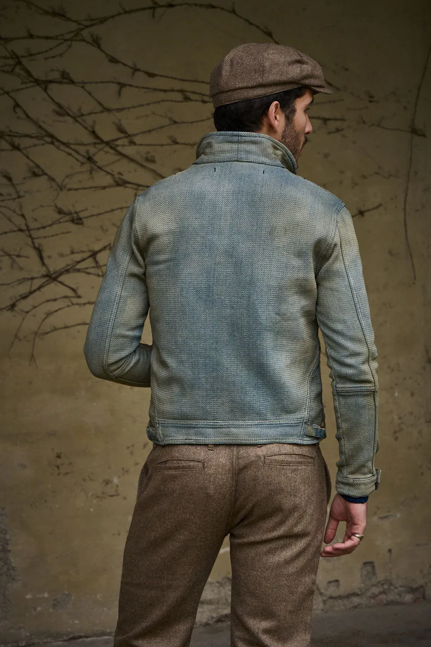 Scarti Lab Dobby Jacket 707-SU928 Indigo Dirt Wash