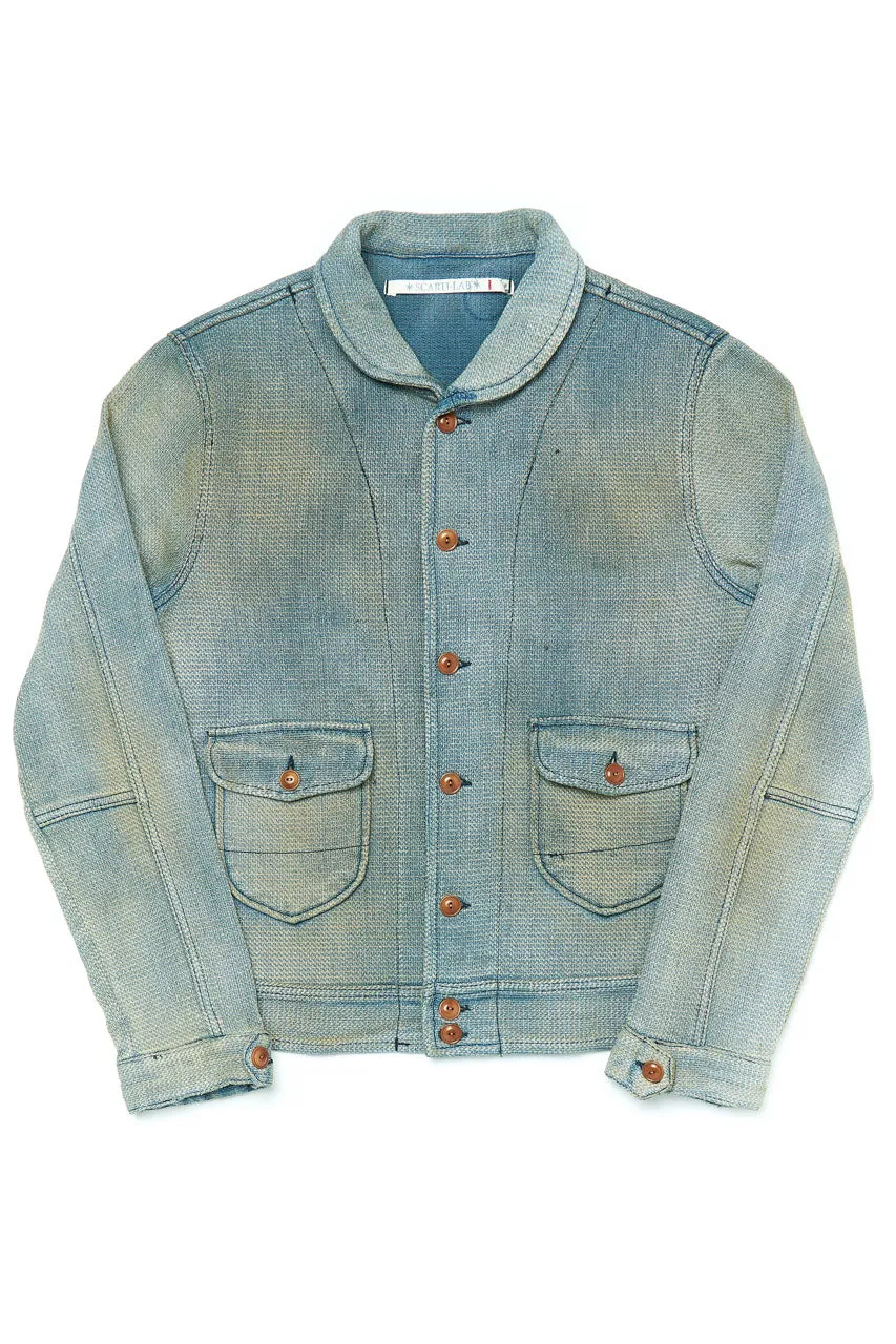 Scarti Lab Dobby Jacket 707-SU928 Indigo Dirt Wash