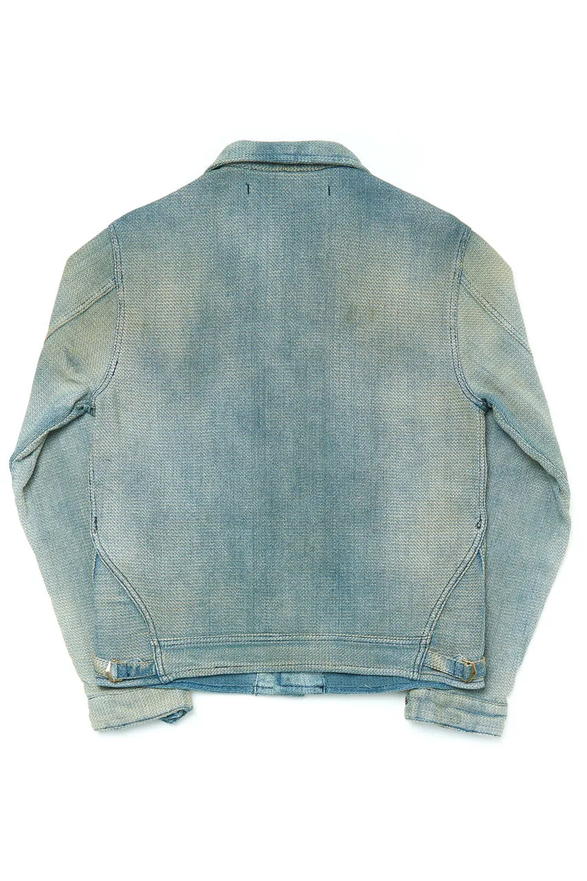 Scarti Lab Dobby Jacket 707-SU928 Indigo Dirt Wash
