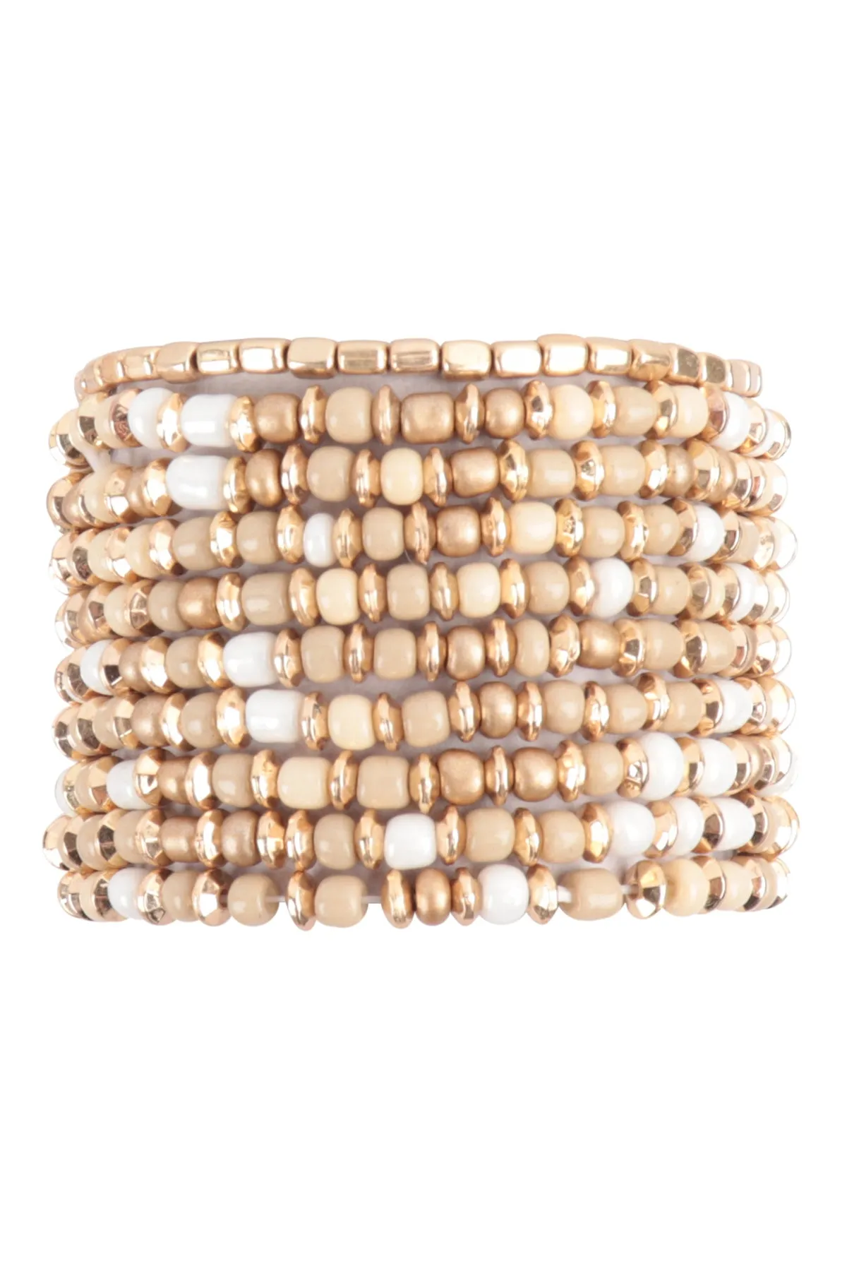 SEED BEAD, CCB STACKABLE, LAYERED VERSATILE BRACELET