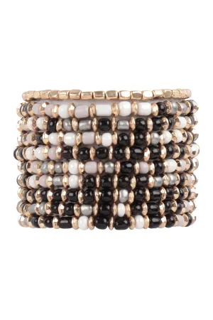 SEED BEAD, CCB STACKABLE, LAYERED VERSATILE BRACELET