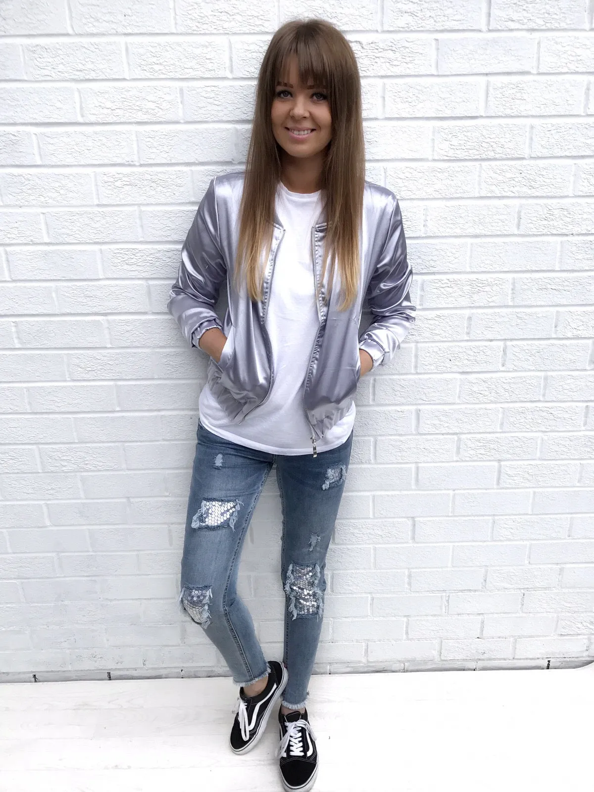 Sequin patch jeans - ADULT