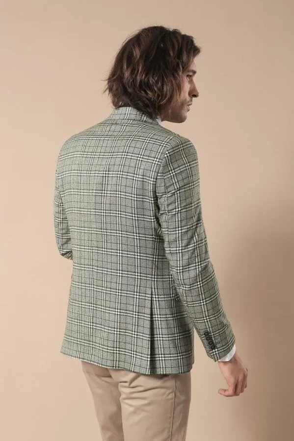 Set of Plaid Blazer and Vest - Wessi