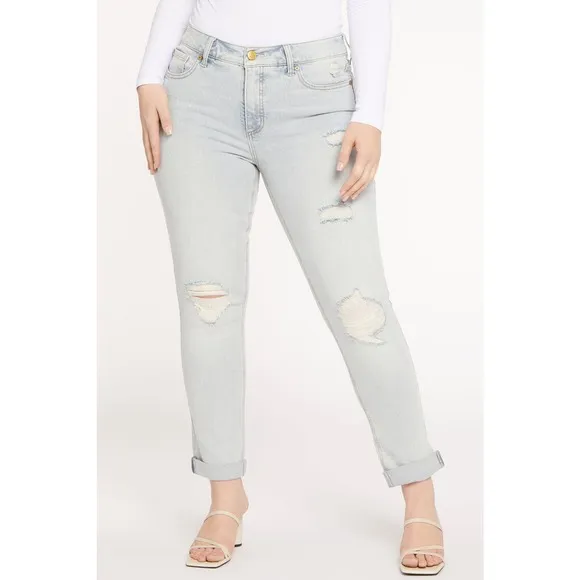 Seven7 Jeans Tummy Less High Rise Skinny Jean, Women's Size 14 - Blue