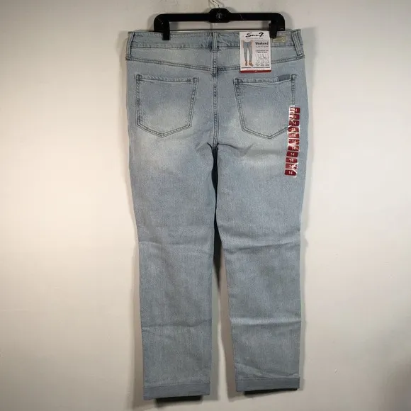 Seven7 Jeans Tummy Less High Rise Skinny Jean, Women's Size 14 - Blue