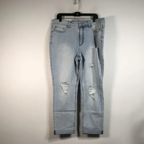 Seven7 Jeans Tummy Less High Rise Skinny Jean, Women's Size 14 - Blue