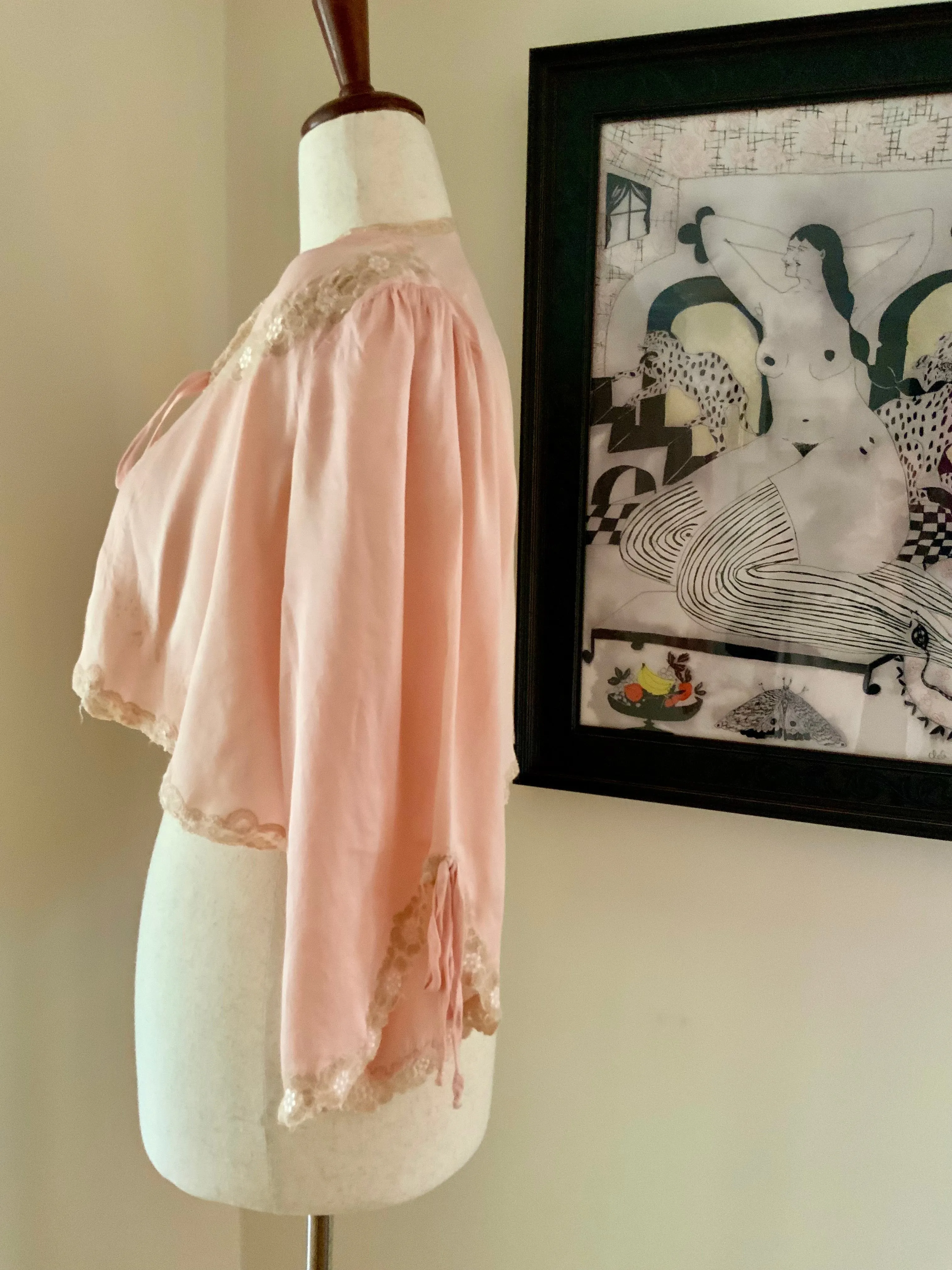 Silk Bed Jacket - 50s - 50AC