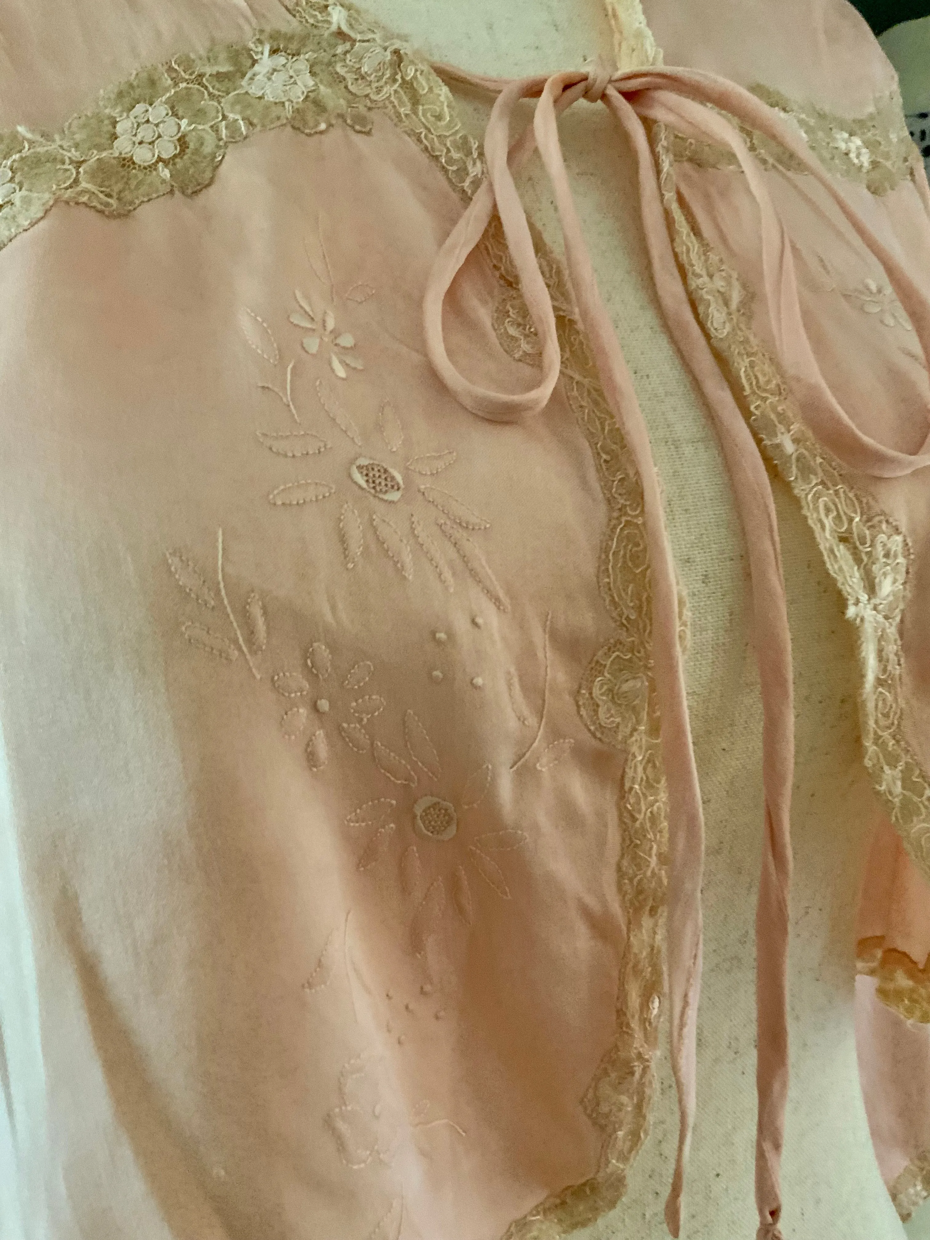 Silk Bed Jacket - 50s - 50AC