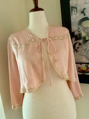 Silk Bed Jacket - 50s - 50AC