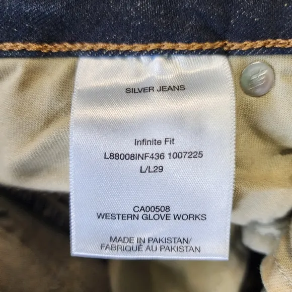 Silver Jeans Infinite Fit High Rise Skinny Jeans Sz L/29