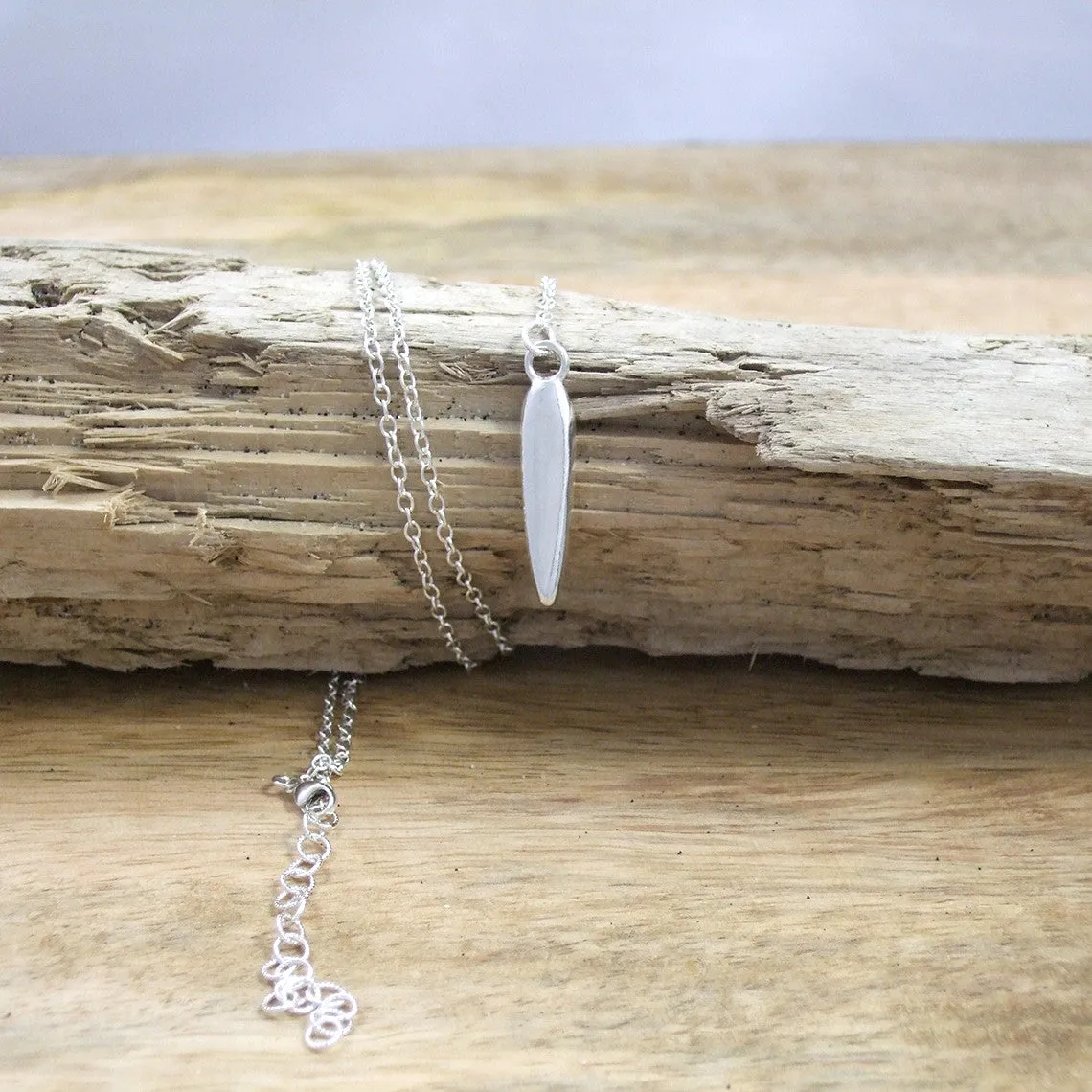 Sinker Necklace in Recycled Sterling Silver