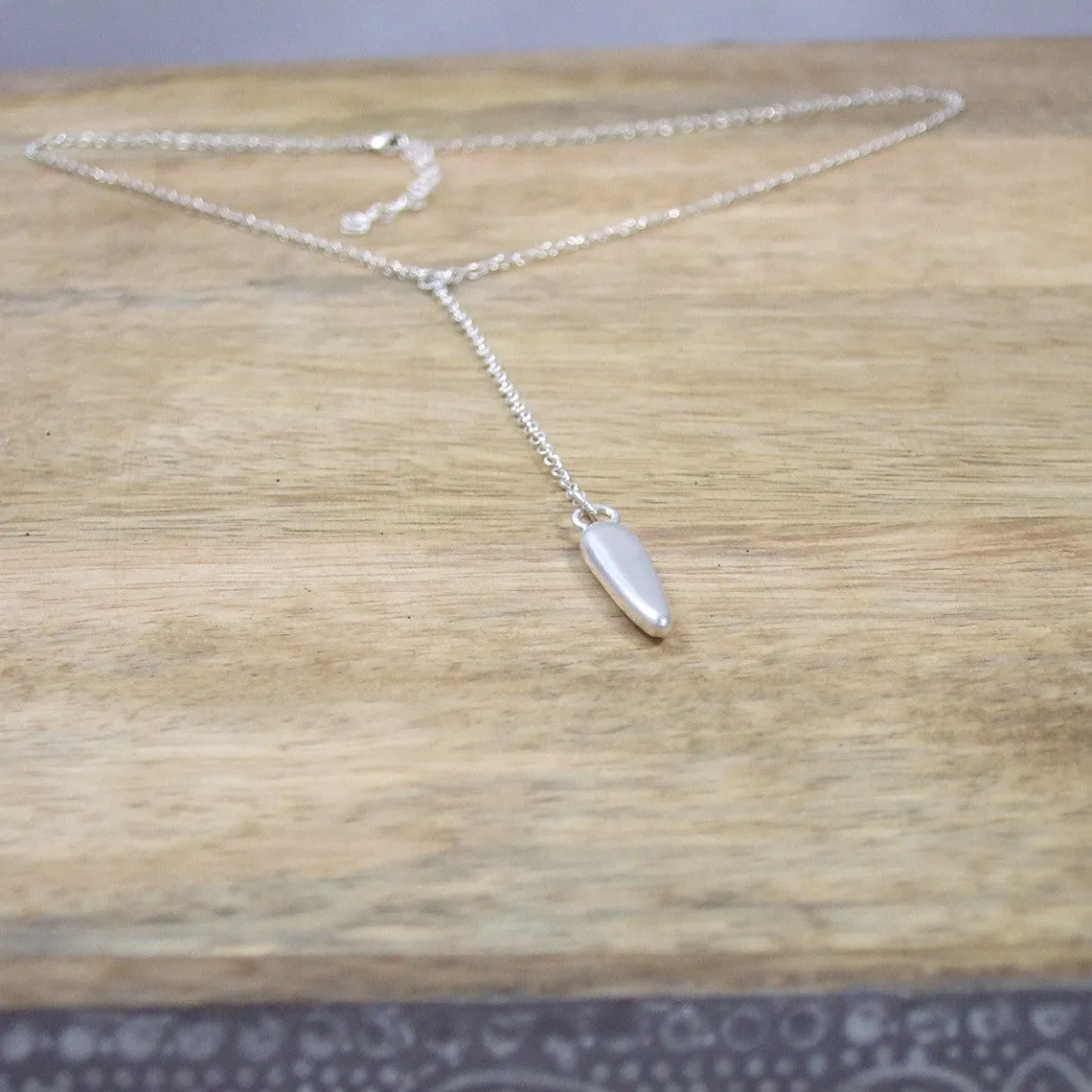 Sinker Necklace in Recycled Sterling Silver
