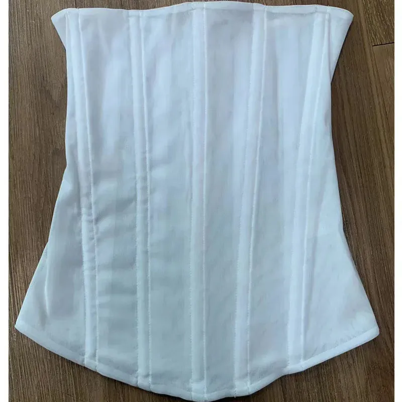 Skinny Sleeveless Mesh Corset Top – Breathable Overbust Bustier with 9 Plastic Bones for Chic Clubwear