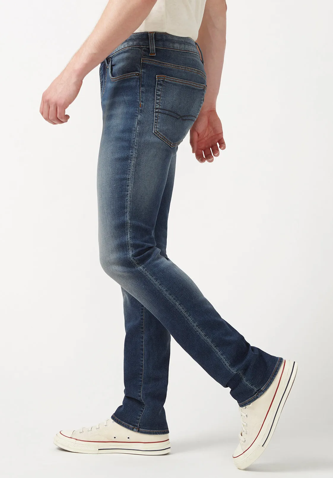 Slim Ash Men's Freedom Flex Jeans, Dark Sanded Blue - BM22920